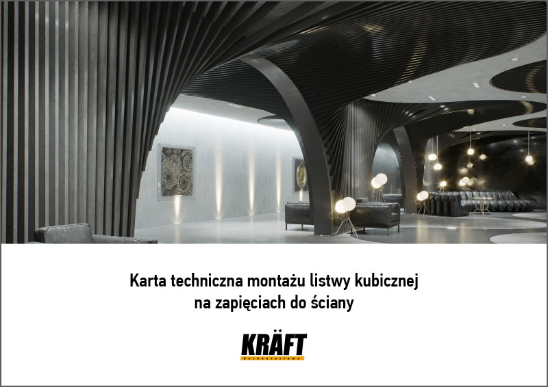 Karta techniczna montażu listwy kubicznej na zapięciach do ściany