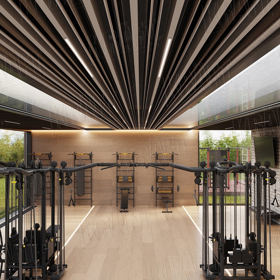 Sufity podwieszane dla klubu sportowego, siłowni, centrów fitness