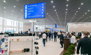 Open cell and linear strip ceiling KRAFT in Tashkent airport (+5 photos)