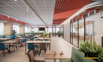 Dynamic ceiling in the office: bright design for maximum productivity